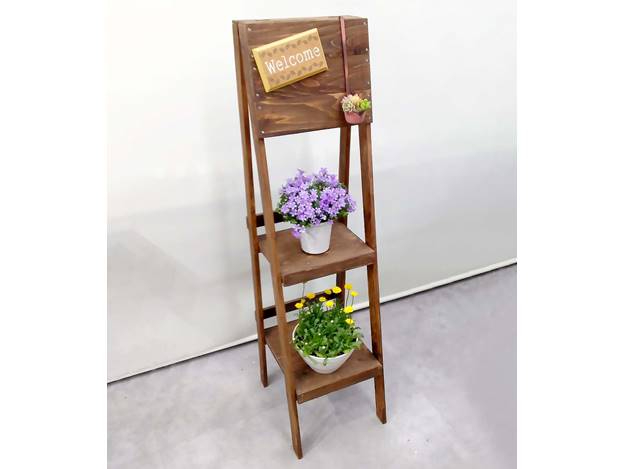 園芸DIY「折りたたみガーデンラック」