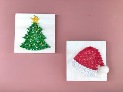 糸と釘で描く「ストリングアート」