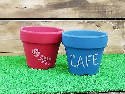 園芸DIY「素焼き鉢ペイント」