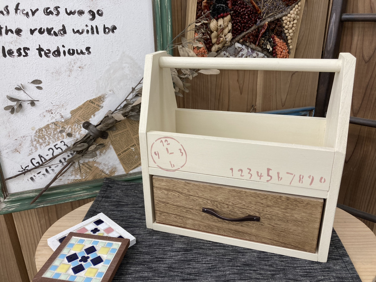 収納DIY「引き出し付きバスケット」