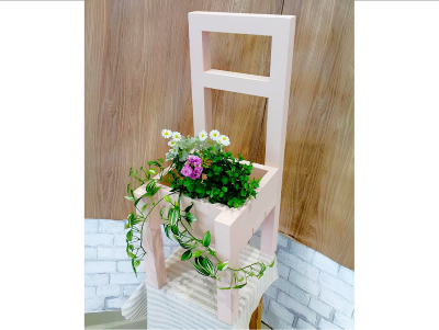 園芸DIY「木製チェアプランター」