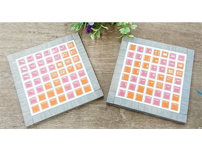 色選びも楽しい「タイルコースター」