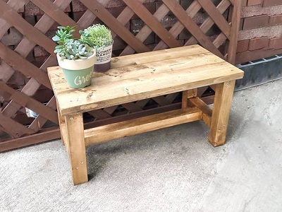 園芸DIY「ベンチ型フラワースタンド」