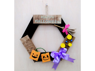 ハロウィン「木のリース」