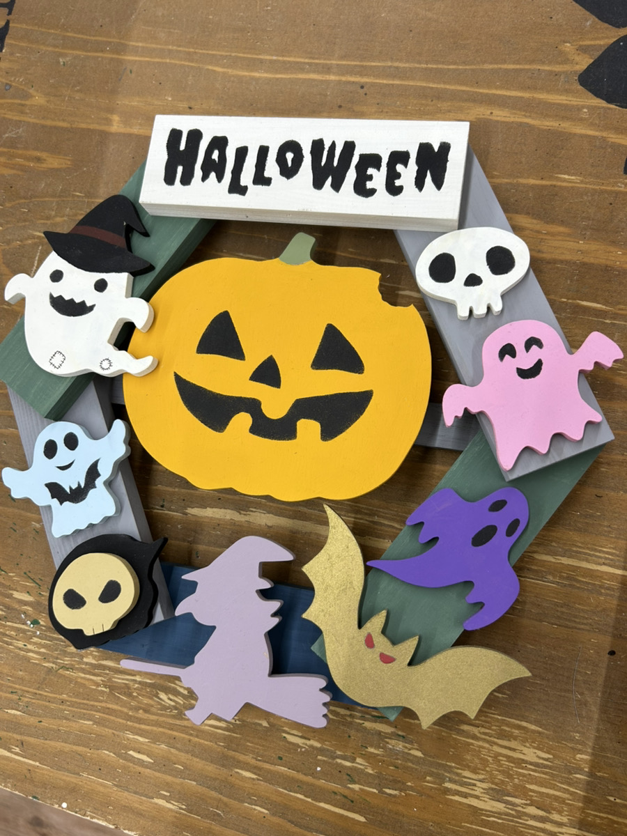 ハロウィン「木のリース」
